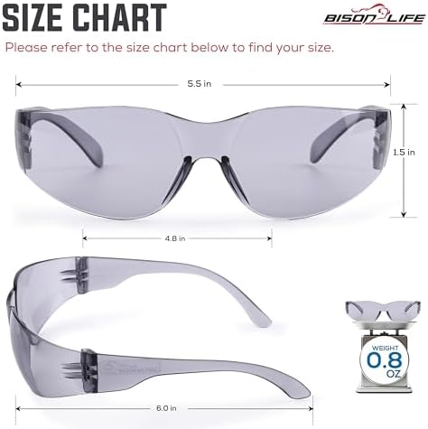 BISON LIFE Assorted Safety Glasses for Men & Women, ANSI Z87.1, 12 Pack