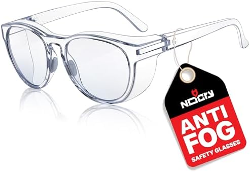 NoCry Blue Light Blocking Safety Glasses for Women and Men, Anti-Fog, UV400