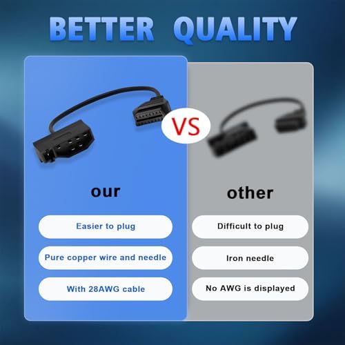 OBD Adapter for Ford 7 Pin Obd1 to OBD2 16 Pin Cable Connector