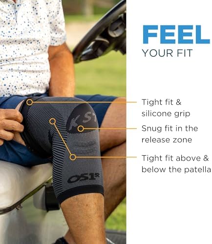 OrthoSleeve Knee Brace for ACL, MCL, Injury Recovery, Meniscus Tear, knee pain, aching knees, patellar tendonitis and arthritis (3XL, Black, Single)