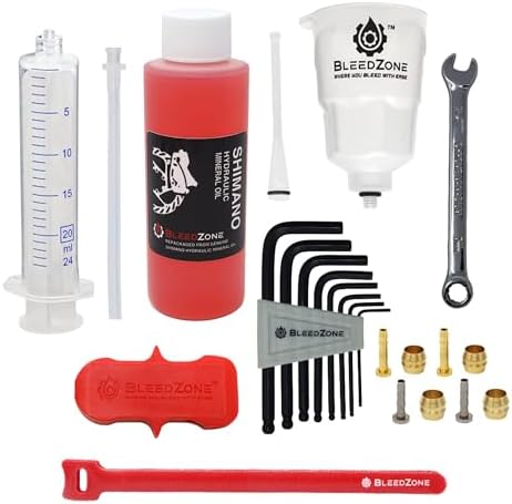 BleedZone Shimano Brake Bleed Kit with 120ml Mineral Oil, 2-Piston MTB