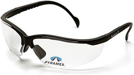 Pyramex Venture II Bifocal Readers Safety Glasses Protective Eyewear, 2.5 Diopters, Amber