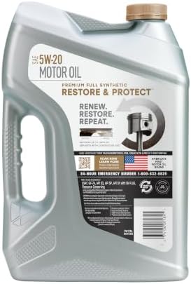 Valvoline Restore & Protect Full Synthetic 5W-20 Motor Oil 5 Quart