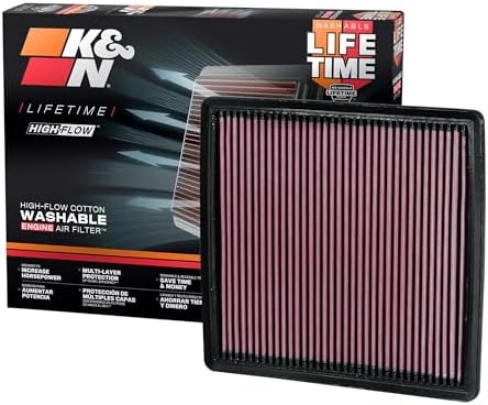 K&N High-Flow Original Lifetime Engine Air Filter: Increase Performance, Premium, Washable: Compatible with 2007-2026 FORD/LINCOLN: Expedition, F150, F250, F350, F450, F550, F560, Navigator, 33-2385