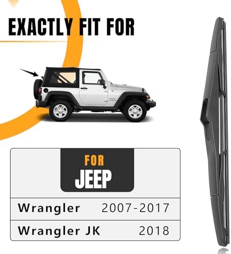 AUTOBOO 13" Rear Wiper Blade Replacement for Jeep Wrangler 2007-2017