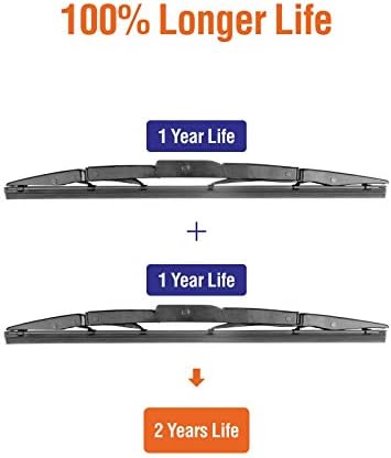 Genuine Rear Wiper Blades for Honda CRV 2012 2013 2014 2015 2016, 13"+13" (2 Pack) OEM 76730-T0A-003, Compatible for U/J-Hook