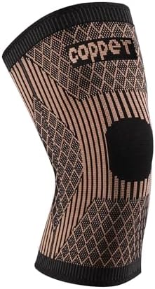 Copper Knee Braces for Women and Men, Compression Knee Sleeve for Knee Pain,Arthritis, Meniscus Tear,ACL, Joint Pain Relief, Knee Support Pads for Running, Workout Sports (L. Orange, Large)