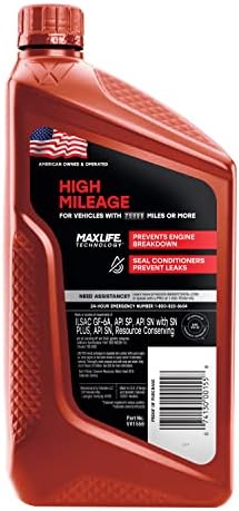 Valvoline Motor Oil, 5W-30, 1 QT Pack of 2 | High Mileage | Synthetic Blend | MaxLife Technology