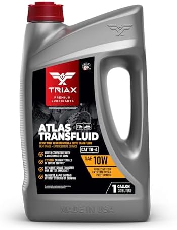 TRIAX Atlas Transfluid to-4 10W - Heavy Duty Transmission and Drive Train Fluid - OEM Grade, Extended Life - Compatible with Caterpillar to-4, Komatsu, Vickers, ZF, and More (1 Gallon)