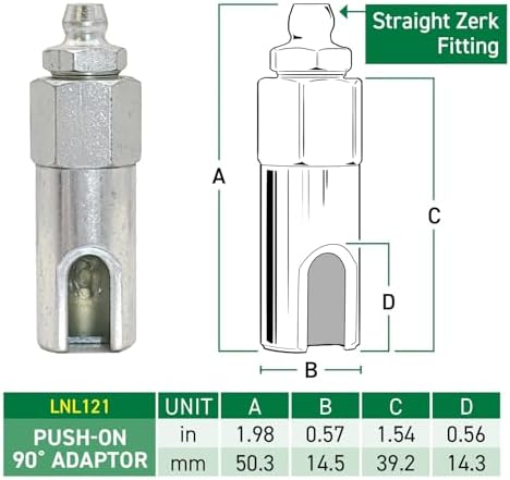 Push-on Slotted Right Angle 90 Degree Grease Coupler (Pack of 2)