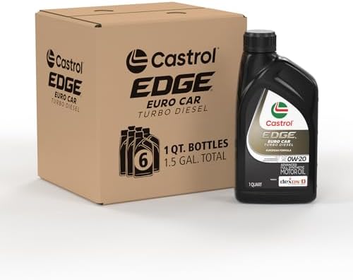 Castrol EDGE Turbo Diesel 0W-20 Advanced Full Syn Motor Oil, 1 Qt, 6 Pack