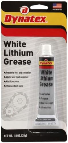 Dynatex 49594 Lithium Multi-Purpose Grease, 1.5 oz Tube, White