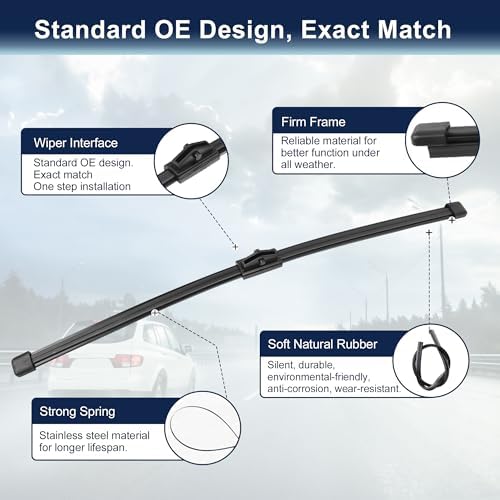 X AUTOHAUX 325mm Rear Wiper Blade for Audi Q5 2008-2015 for Audi A3 2013-2019