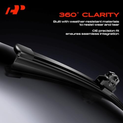 A-Premium 22"+19"+10" Windshield Wiper Blades with Wear Indicator & Towel