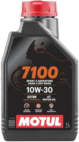 Motul 7100 4T 10W-30 Full Synthetic Motorcycle Oil - Ester Core Technology - API SP JASO MA2 Wet Clutch and DCT Safe - Engine Protection for Honda, Hero, TVS Motor - 1L