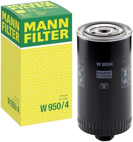 Mann Filter W 950/4 Spin-On Oil Filter Replacement Compatible With VW Volkswagen EuroVan (1992-1998), Transporter (1992-1994), Volvo 740 (1985-1986), 745 (1985), 760 (1983-1985), 765 (1985)