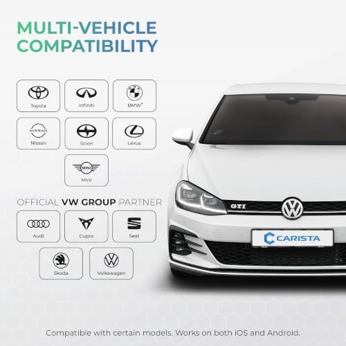 Carista OBD - Bluetooth OBD2 Scanner - Subscription Required - Car Scanner Diagnostic Tool and Code Reader with Access to Diagnostics, Customizations, Service Tools, and Live Data