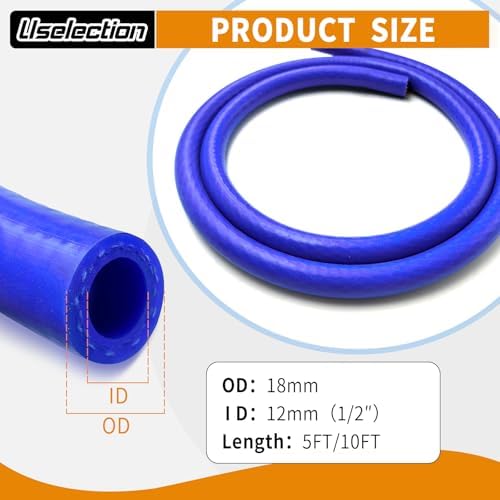 1/2" ID-5Ft Heater Hose Silicone Coolant Radiator Enhanced Double