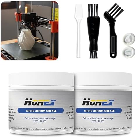 2pcs 3D Printer Lithium Grease 3.53oz Lubricant Printing Machine Lead Screw Gear Lubricating Reduce Noise Z Axis CNC Linear Rail Metal Motor Guide Track for En der V3 SE Office Home Accessories