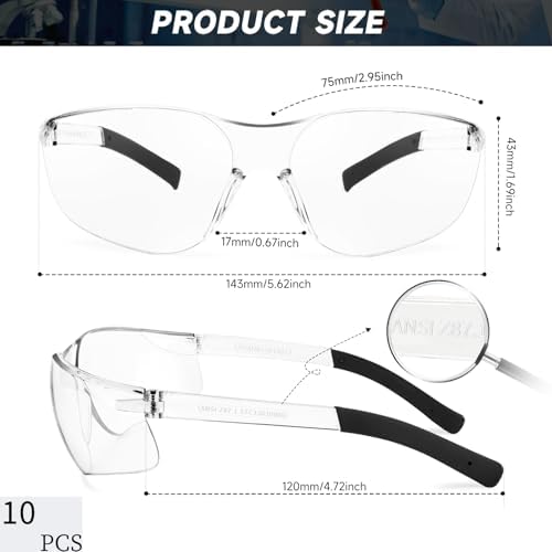 Salfboy Ansi Z87.1 Safety Glasses Men