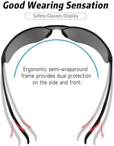 Salfboy Bulk Safety Glasses Tinted, Scratch-Resistant Eye Protection