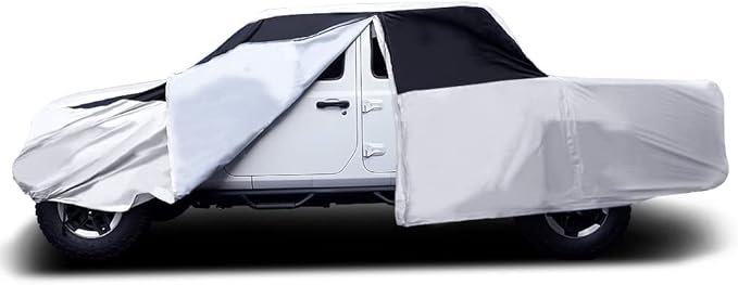 Titan Premium Multi-Layer PEVA Car Cover for Gladiator Pick-up Trucks 218". Waterproof, UV Protection, Anti-Scratch Protective Lining, Driver-Side Zippered Opening. Fits Gladiator Pickup Trucks.