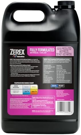Zerex Fully Formulated Pink Heavy Duty 50/50 Ready-to-Use Antifreeze Coolant 1 Gallon
