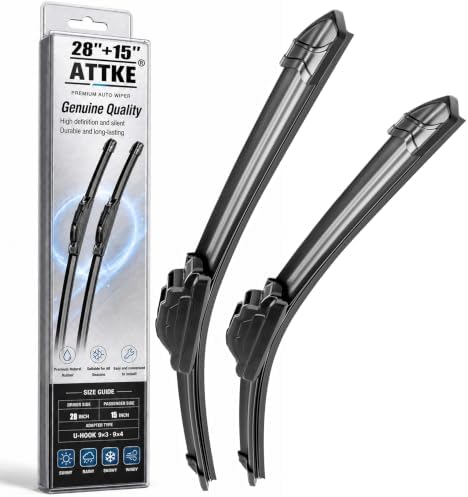 ATTKE 28″+15″ Windshield Wiper Blades for the 2012–2019 Nissan Sentra