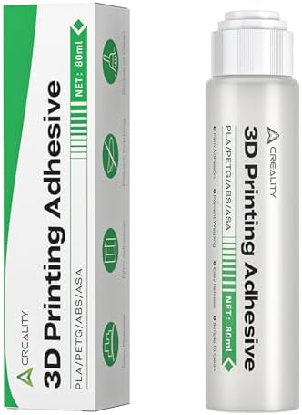 Creality 3D Printer Bed Adhesive Glue, Build Plate 3D Print Glue Stick, Avoid Warping for Printing PLA,TPU,ABS,PETG on Hot Bed, Strong Adhesion, No Residue, Durable Than Glue Stick - 80ML