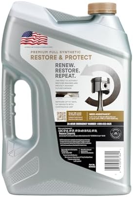 Valvoline Restore & Protect Full Synthetic 5W-20 Motor Oil 5 QT, Case of 3