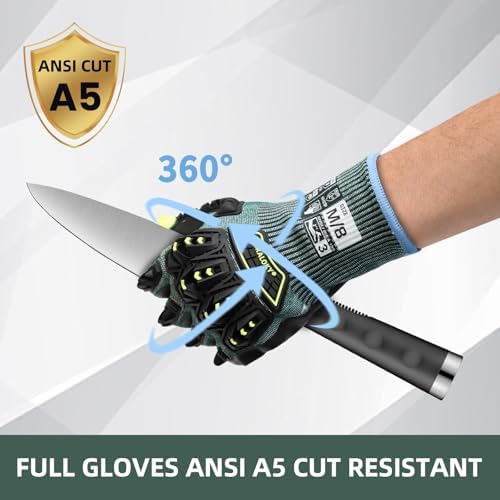 Safety Work Gloves For Men Women,Level 3 Impact Gloves with TPR
