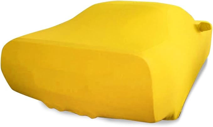 C5 Corvette Indoor Car Cover - Custom Fit Ultraguard Stretch Satin - The Ultimate High End Fit with Storage Bag for 1997-2004 C5, Z06, Convertible, Hardtop Corvettes (Yellow)