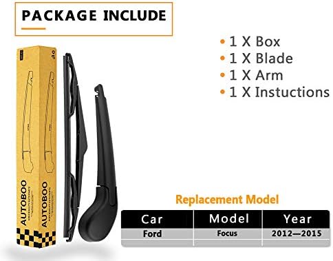 Rear Wiper Arm Blade Replacement for Ford Focus 2012-2018