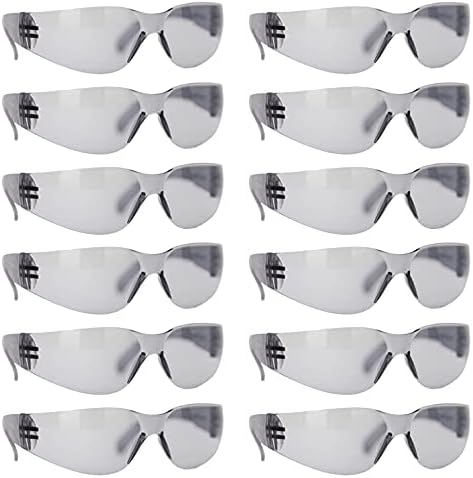 BISON LIFE Gray Safety Glasses for Men & Women, Bulk, ANSI Z87.1, 144 Pack