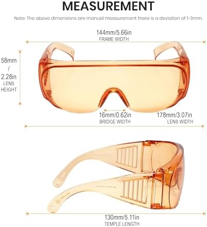 Calabria Fit Over Safety Glasses | Polarized Sunglasses Over Glasses | Wrap Around Anti-Fog | Scratch Resistant | Unisex