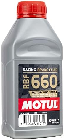 Motul RBF 660 Racing Brake Fluid – DOT 4, 100% Synthetic Racing Brake Fluid - 500ml Bottle (101667)