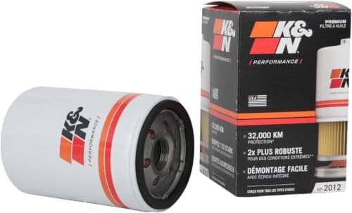 K&N Premium Oil Filter: 20,000 Mile Engine Protection with Wrench Off Nut: Compatible with GMC/Cadillac/Chervolet/Buick (See Product Description for Select Models) HP-2012 (Pack of 12)