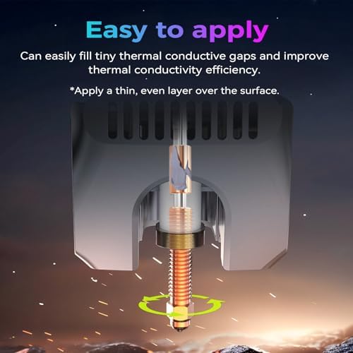 Creality Official 3D Printer High Thermal Grease, 350℃ High-Temperature Resistant Paste, Excellent Thermal Conductivity Grease for 3D Printer Hotend/Nozzle, Suitable for All 3D Printers (1PC)