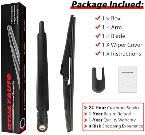 OTUAYAUTO Rear Wiper Arm and Blade Set - Replacement for Kia Seltos 2019-2024 Back Window Wiper Accessories Assembly OEM 98850-C5100