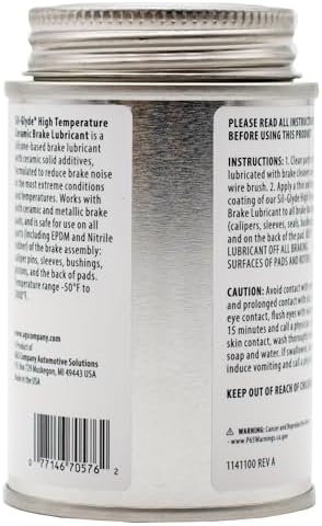 AGS Automotive Solutions Brush Top Can Ceramic-Glyde Silicone Brake Lubricant, 4oz, Compatible with Ceramic and Metallic Brake Pads, Noise Reduction Technology (Pack of 2)