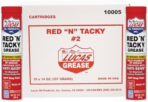 Stens Lucas Oil Red N Tacky Grease, (10 Pack)