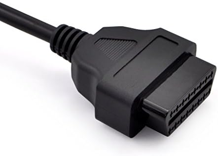 iKKEGOL 5ft 150cm 1.5M OBD-II OBD2 16 Pin Auto Car Male to Female Extension Cable Diagnostic Extender Cord Adapter (Pack of 2)