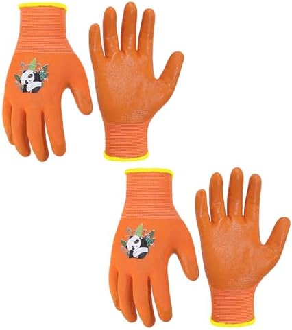 HANDLANDY 2 Pairs Kids Gardening Gloves, Grippy Kids Work Gloves, XL