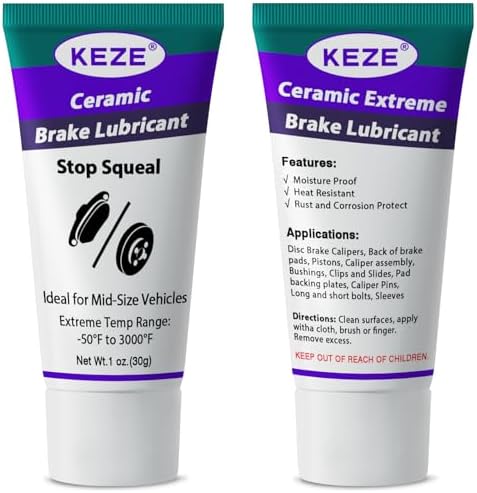 Keze Brake Caliper Grease High Temp Ceramic Brake Lubricant Anti Squeal