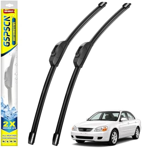GSPSCN Windshield Wiper Blades for Kia Spectra Spectra5 2005-2009 (2 Pack)