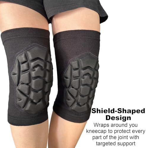 Knee Pads for Wrestling Men Women - Lightweight & Elastic Sleeves, Black L