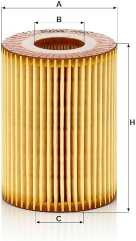 Mann Filter HU 821 x Cartridge Oil Filter Replacement Compatible With Mercedes-Benz Sprinter 2500, Sprinter 3500, Sprinter 3500XD, Sprinter 4500
