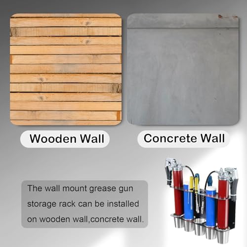 Grease Gun Holder, Wall Mount Grease Guns Storage Rack