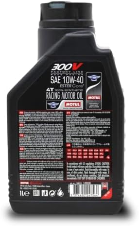Motul 300V Factory Line Road Racing 15W50 4T Synthetic Racing Motor Oil with ESTER Core® Technology for Maximum Power and Protection 1L