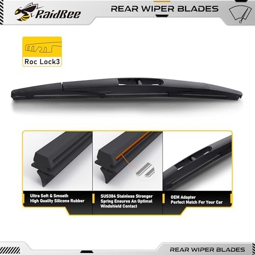 Rear Wiper Blade 12 inch, OEM Replacement for Honda CRV 2017-2022, Jeep Wrangler JL 2018-2023, Subaru Crosstrek/Impreza 13-23, Nissan Murano 17-23 +More Rear Windshield Wiper (12-B)